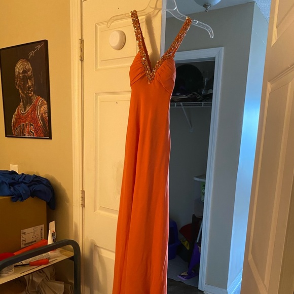 Coral Prom Dress - Picture 1 of 8